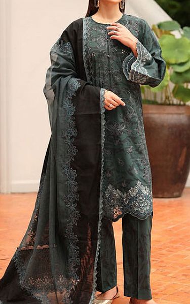 Baroque Charcoal Lawn Suit | Pakistani Lawn Dress in USA- Image 1