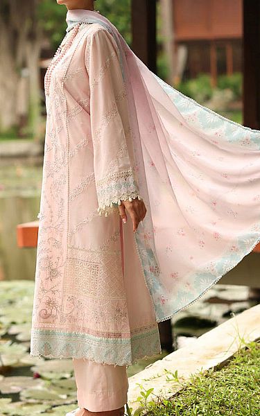 Baroque Light Pink Lawn Suit | Pakistani Lawn Dress in USA- Image 2