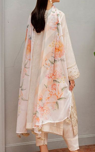 Baroque Off-white Lawn Suit | Pakistani Lawn Dress in USA- Image 2