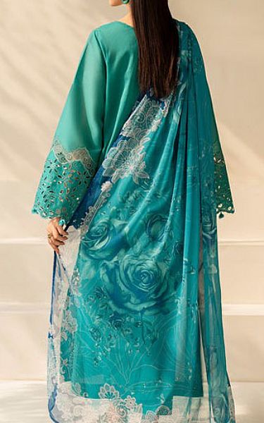 Baroque Sea Green Lawn Suit | Pakistani Lawn Dress in USA- Image 2