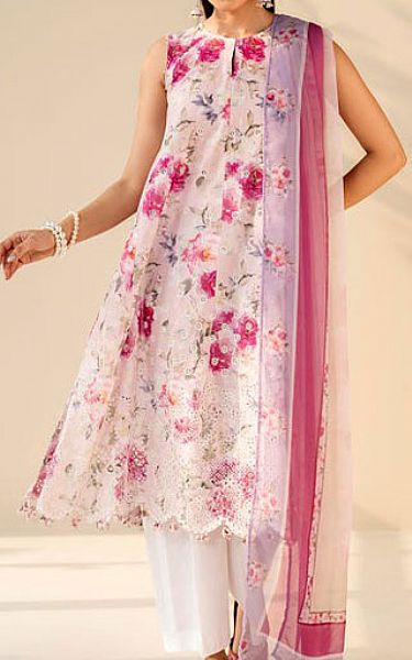 Baroque Off-white Lawn Suit | Pakistani Lawn Dress in USA- Image 1