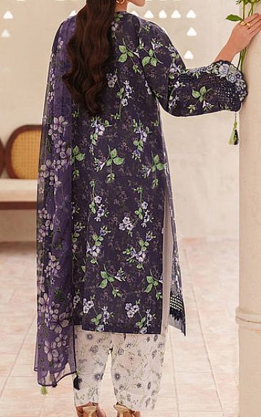 Baroque Midnight Blue Lawn Suit | Pakistani Lawn Dress in USA- Image 2