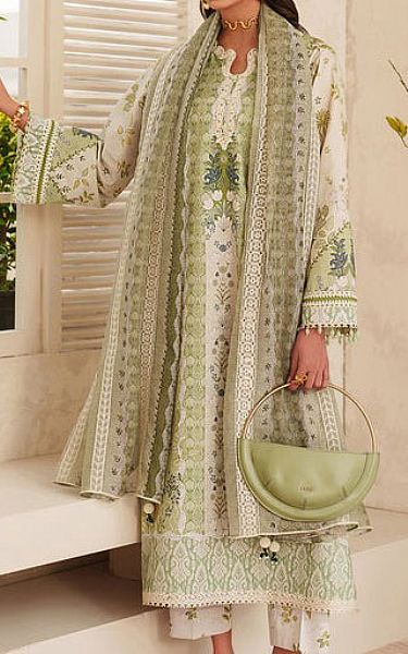 Baroque Light Green Lawn Suit | Pakistani Lawn Dress in USA- Image 1