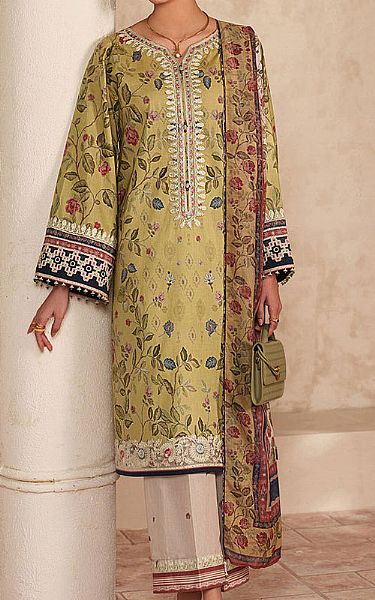 Baroque Green Lawn Suit | Pakistani Lawn Dress in USA- Image 1