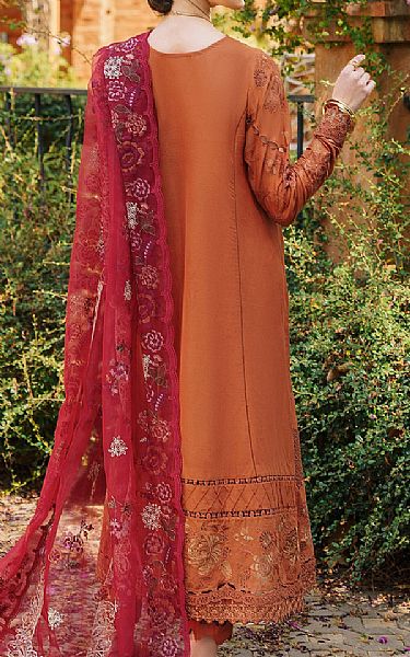 Baroque Rust/Vivid Burgundy Lawn Suit | Pakistani Lawn Suits- Image 2