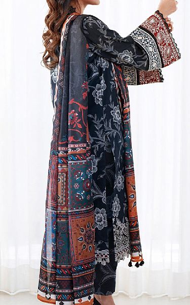 Baroque Black Lawn Suit | Pakistani Lawn Dress in USA- Image 2