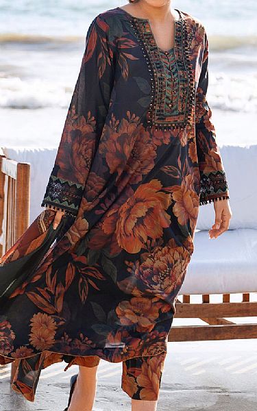Baroque Black Lawn Suit | Pakistani Lawn Dress in USA- Image 1