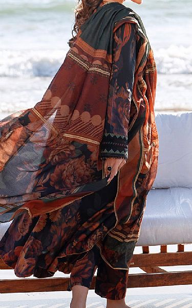 Baroque Black Lawn Suit | Pakistani Lawn Dress in USA- Image 2