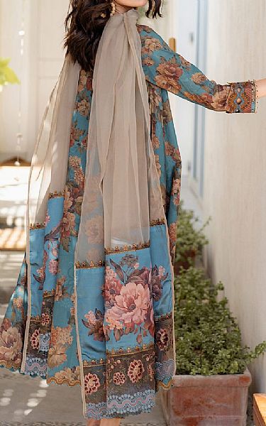 Baroque Hippie Blue Lawn Suit | Pakistani Lawn Dress in USA- Image 2