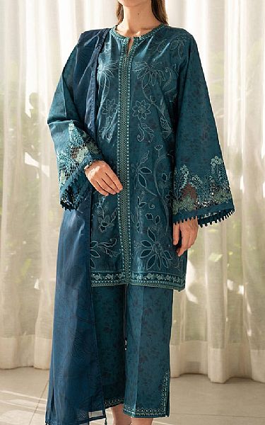 Baroque Blue Lawn Suit | Pakistani Lawn Dress in USA- Image 1