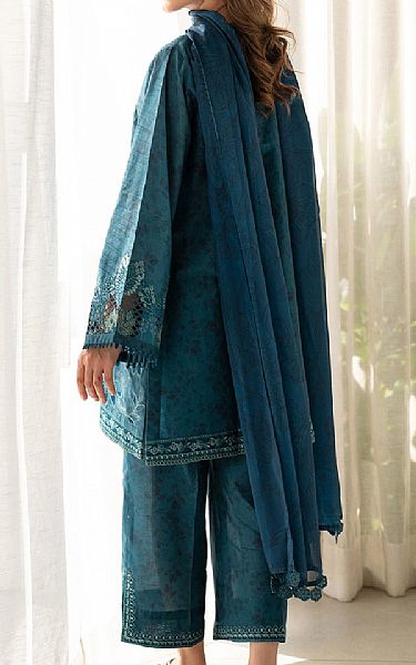 Baroque Blue Lawn Suit | Pakistani Lawn Dress in USA- Image 2