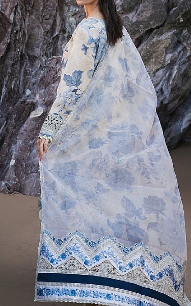 Baroque Off White/Blue Lawn Suit | Pakistani Lawn Dress in USA- Image 2