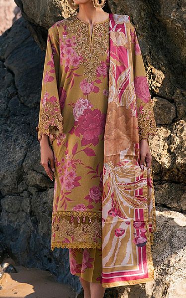 Baroque Dark Sand Lawn Suit | Pakistani Lawn Dress in USA- Image 1