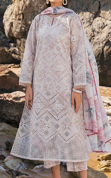 Baroque Beige Lawn Suit | Pakistani Lawn Dress in USA- Image 1