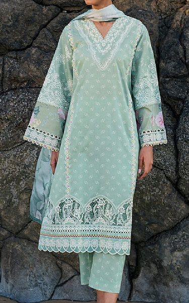 Baroque Summer Green Lawn Suit | Pakistani Lawn Dress in USA- Image 1