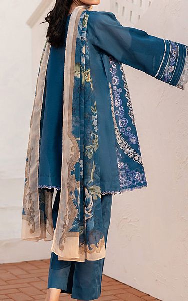 Baroque Denim Blue Lawn Suit | Pakistani Lawn Dress in USA- Image 2