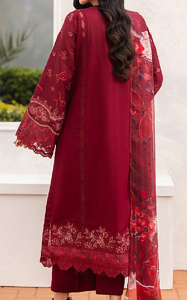 Baroque Maroon Lawn Suit | Pakistani Lawn Dress in USA- Image 2