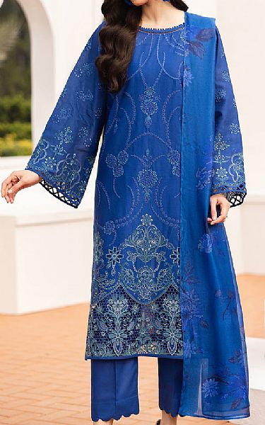 Baroque Blue Lawn Suit | Pakistani Lawn Dress in USA- Image 1