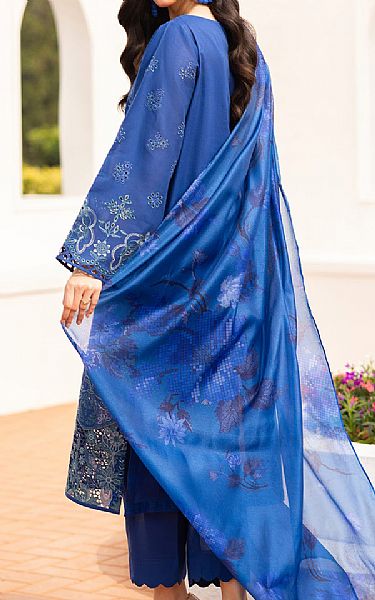Baroque Blue Lawn Suit | Pakistani Lawn Dress in USA- Image 2