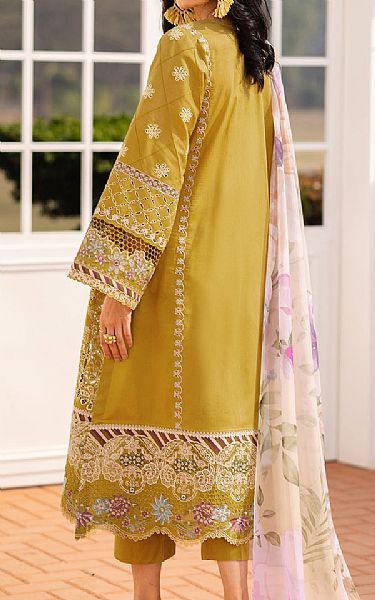Baroque Olive Lawn Suit | Pakistani Lawn Dress in USA- Image 2