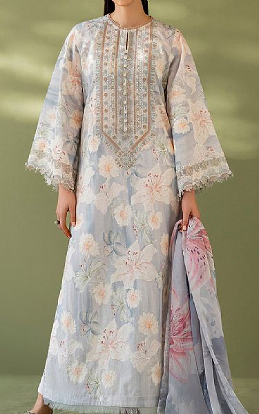 Baroque Cadet Grey Lawn Suit | Pakistani Lawn Dress in USA- Image 1