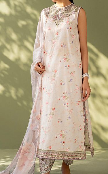 Baroque Off-white Lawn Suit | Pakistani Lawn Dress in USA- Image 1