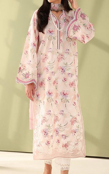 Baroque Oyster Pink Lawn Suit | Pakistani Lawn Dress in USA- Image 1