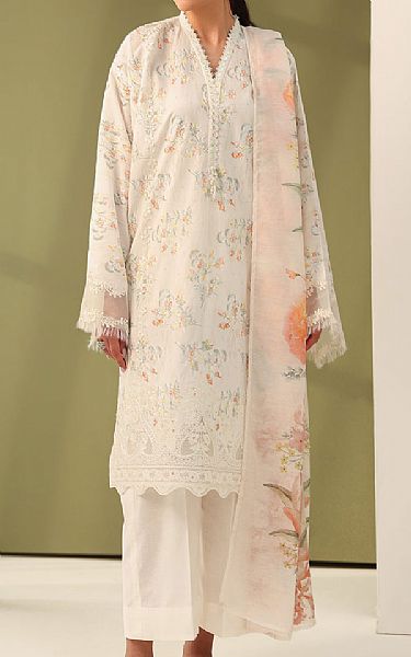 Baroque White Lawn Suit | Pakistani Lawn Dress in USA- Image 1