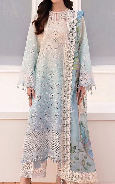 Baroque Baby Blue Lawn Suit | Pakistani Lawn Dress in USA- Image 1