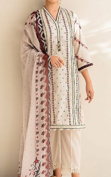 Baroque Off White Lawn Suit | Pakistani Lawn Dress in USA- Image 1