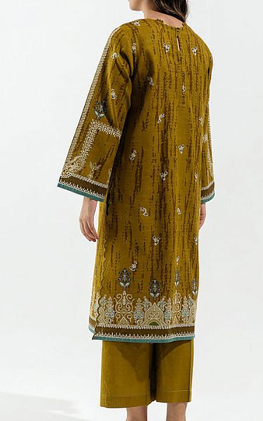 Beechtree Mustard Khaddar Suit (2 Pcs) | Pakistani Winter Dresses- Image 2