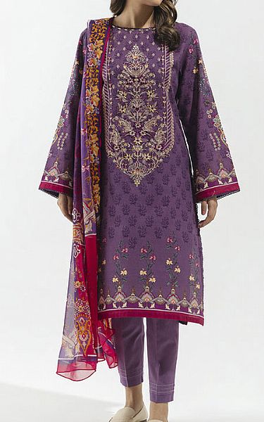 Beechtree Lavender Khaddar Suit | Pakistani Winter Dresses- Image 1