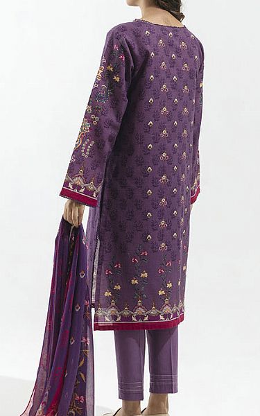 Beechtree Lavender Khaddar Suit | Pakistani Winter Dresses- Image 2