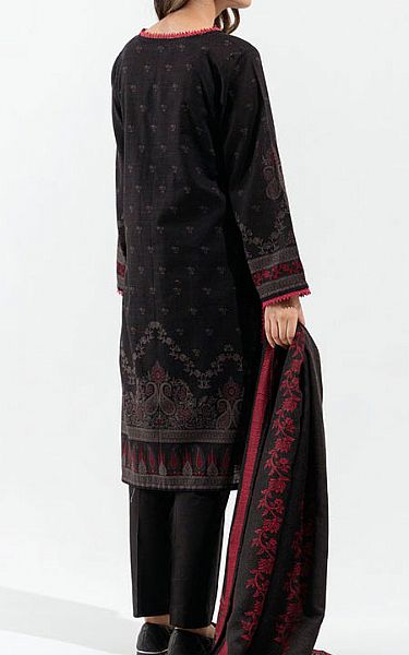 Beechtree Black Khaddar Suit | Pakistani Winter Dresses- Image 2
