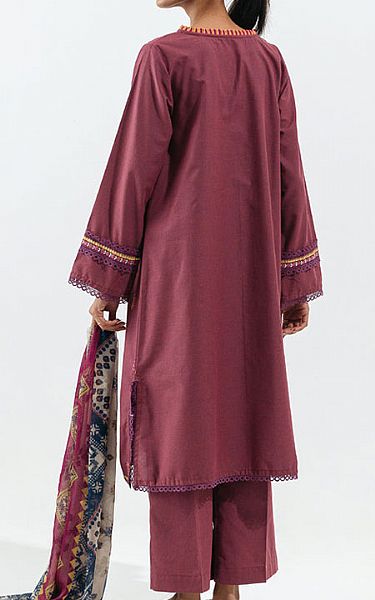 Beechtree Rouge Pink Cambric Suit | Pakistani Winter Dresses- Image 2