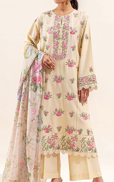 Beechtree Peach Puff Lawn Suit | Pakistani Lawn Suits- Image 1