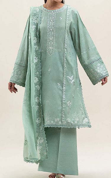 Beechtree Mineral Green Jacquard Suit | Pakistani Lawn Dress in USA- Image 1