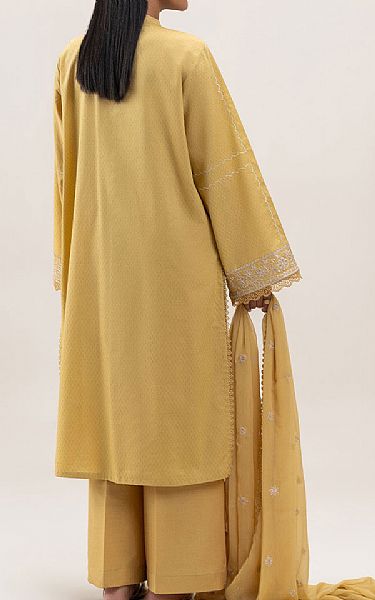 Beechtree Yellow Jacquard Suit | Pakistani Lawn Dress in USA- Image 2