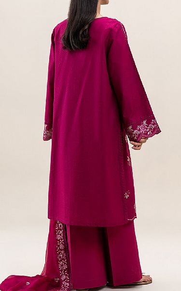Beechtree Hot Pink Jacquard Suit | Pakistani Lawn Dress in USA- Image 2