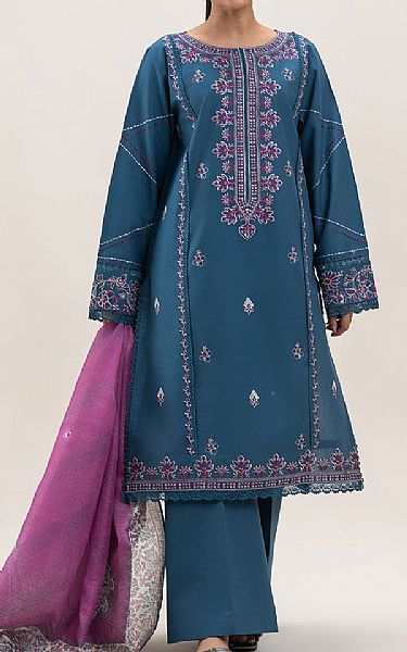 Beechtree Denim Blue Lawn Suit | Pakistani Lawn Dress in USA- Image 1