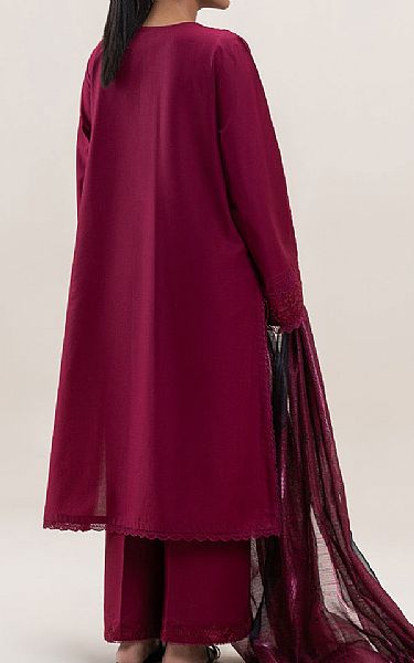 Beechtree Wine Red Lawn Suit | Pakistani Lawn Dress in USA- Image 2