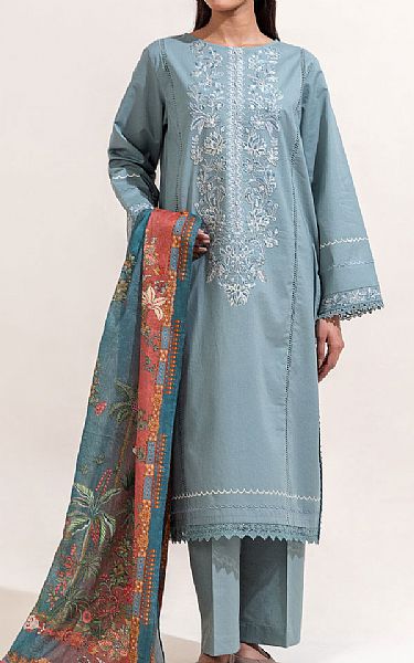Beechtree Grey Lawn Suit (2 Pcs) | Pakistani Lawn Dress in USA- Image 1