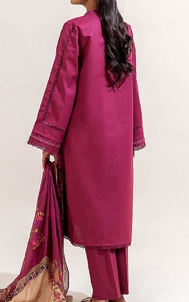 Beechtree Hot Pink Lawn Suit (2 Pcs) | Pakistani Lawn Dress in USA- Image 2