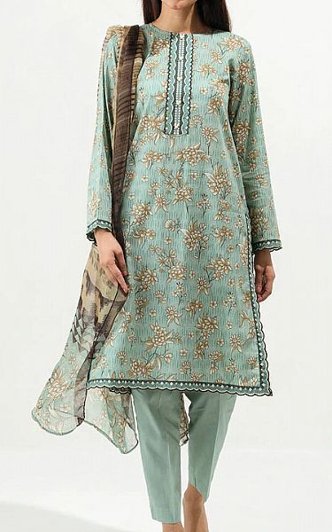 Beechtree Light Pistachio Lawn Suit (2 Pcs) | Pakistani Dresses in USA- Image 1