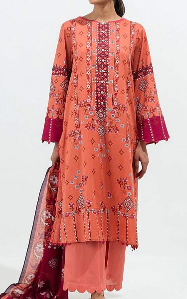Beechtree Coral Lawn Suit (2 Pcs) | Pakistani Dresses in USA- Image 1