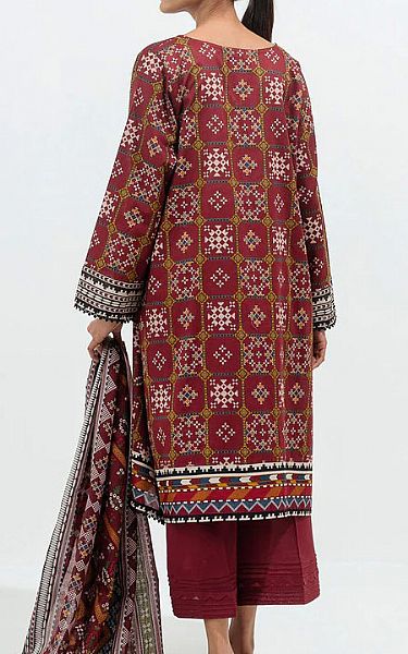 Beechtree Maroon Lawn Suit (2 Pcs) | Pakistani Dresses in USA- Image 2