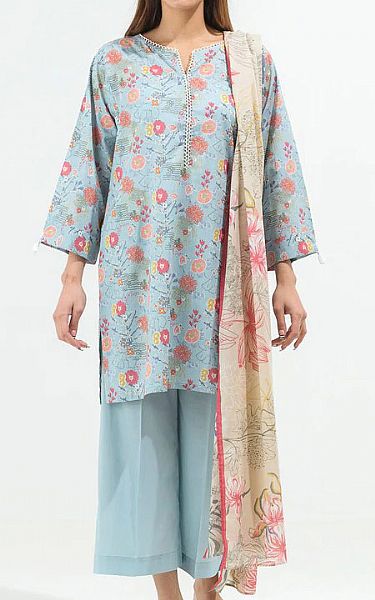 Beechtree Sky Blue Lawn Suit (2 Pcs) | Pakistani Dresses in USA- Image 1