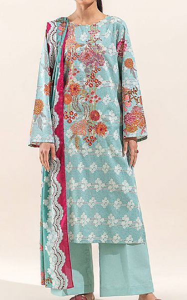 Beechtree Aqua Island Lawn Suit (2 pcs) | Pakistani Lawn Suits- Image 1