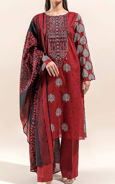 Beechtree Falu Red Lawn Suit (2 pcs) | Pakistani Lawn Suits- Image 1