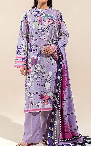 Beechtree Lavender Lawn Suit (2 Pcs) | Pakistani Lawn Suits- Image 1